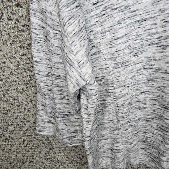 J Jill Pure Jill Top Womens Small Gray Heathered Scoop Neck 3/4 Sleeve Ladies - Picture 3 of 7